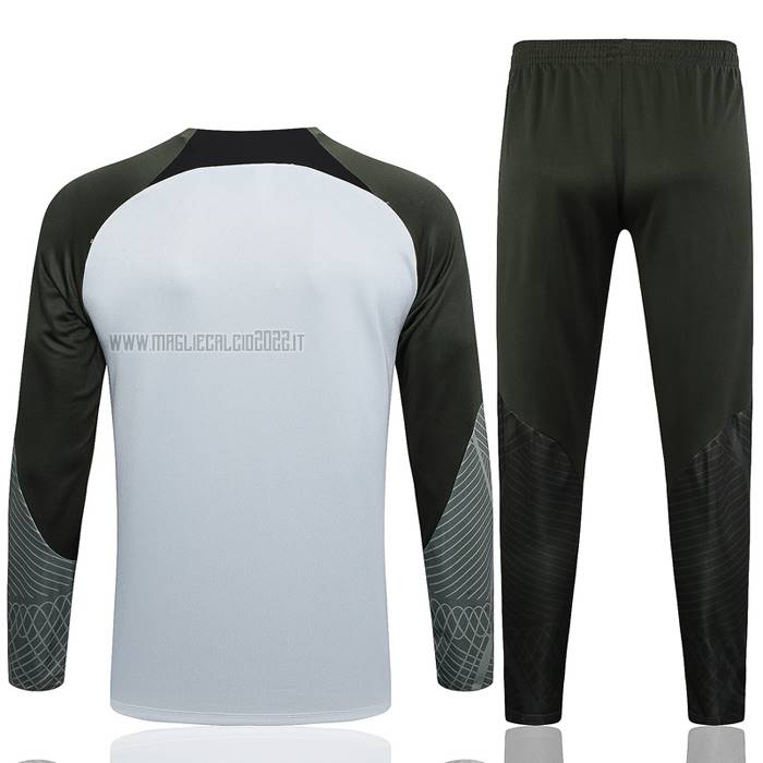 Tuta da Track de Felpa del FC Barcellona Bambino 2023-2024 Grigio